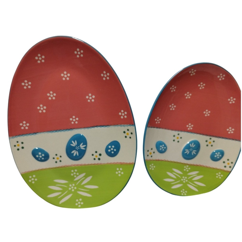 Temp-tations by Tara Old World Easter Egg‎ Plates Set 2 Spring Decor